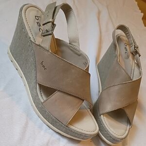 B.O.C Leather Chunky Wedge Sandal